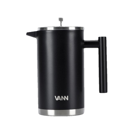 VANN RVS French Press 1 liter voor koffie en thee